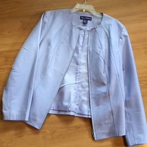 Lavender leather coat
